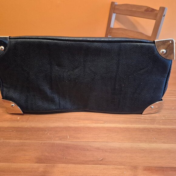Big black Shoulder handbag purse hard bottom - Picture 5 of 11